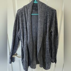 Barefoot Dreams CozyChic Lite Open Cardigan Blue L XL NWOT